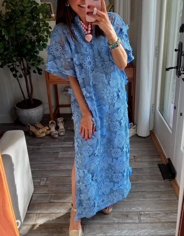Elegant Embroidered Maxi Dress