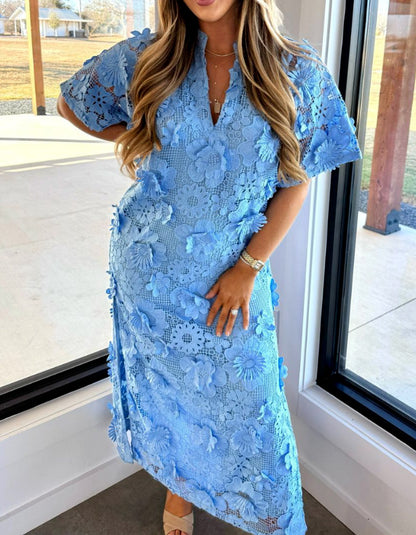 Elegant Embroidered Maxi Dress