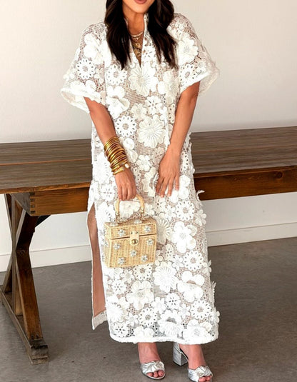 Elegant Embroidered Maxi Dress