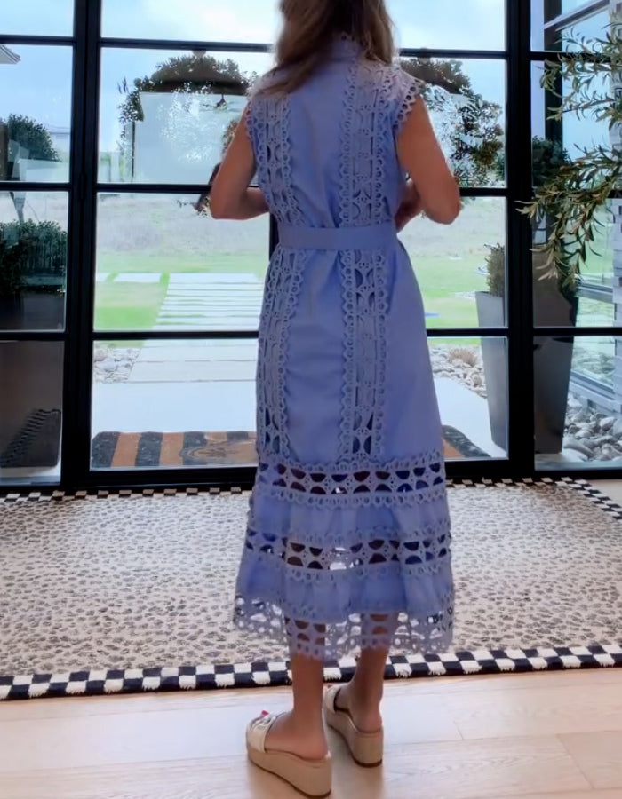 Solid-Color Shirt Dress