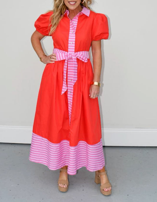 Solid and Stripe Midi Dress