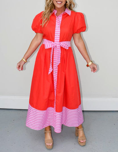 Solid and Stripe Midi Dress