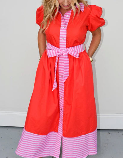 Solid and Stripe Midi Dress