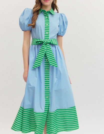 Solid and Stripe Midi Dress