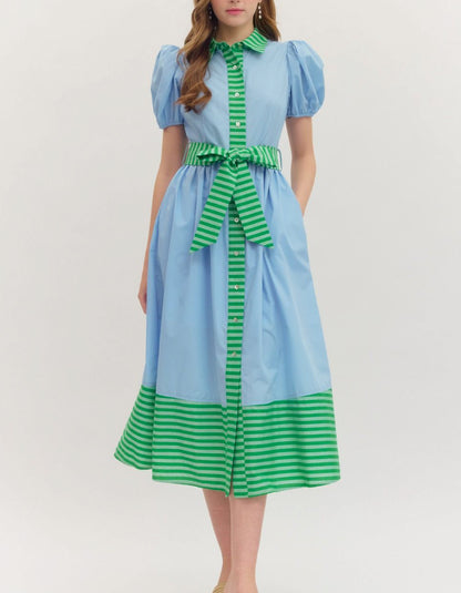 Solid and Stripe Midi Dress