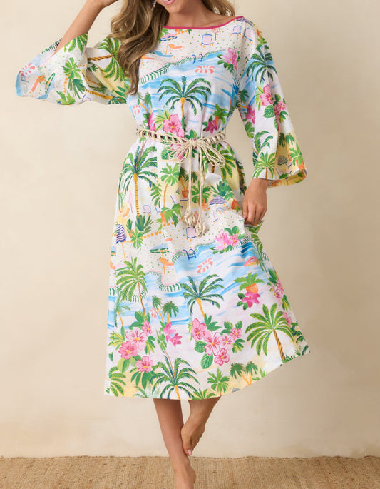 Beach Print Dress