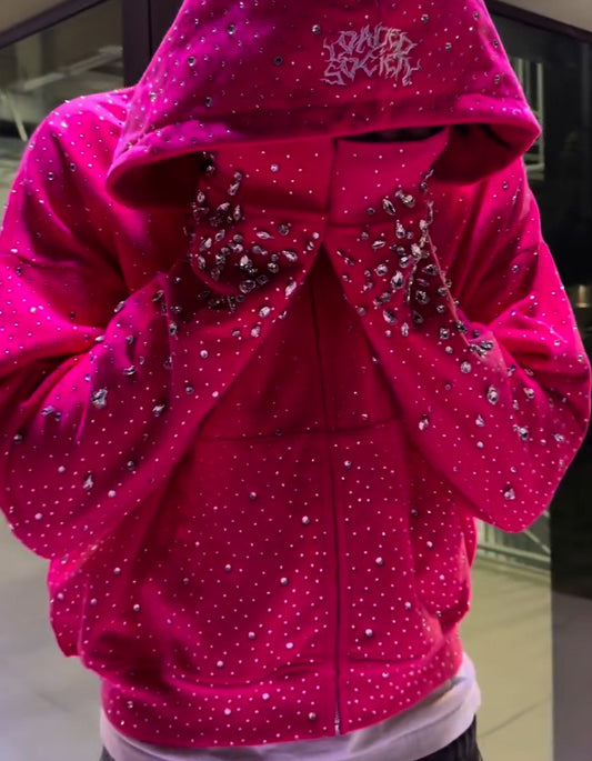 Rose Rhinestone Loose Jacket