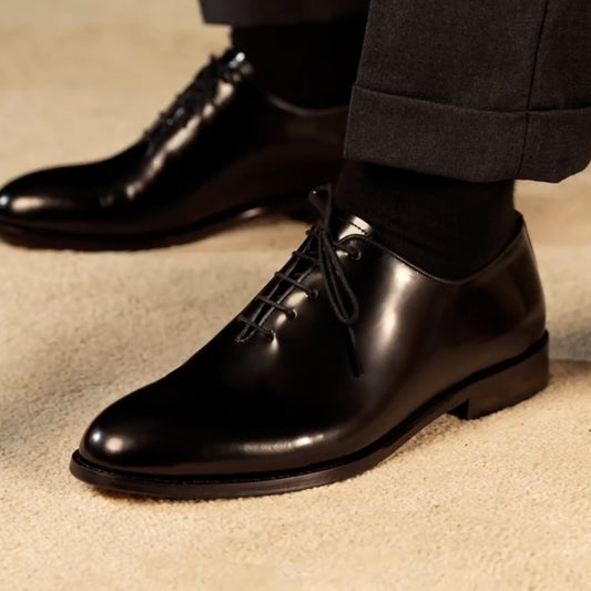 Italy Black Business Shoes