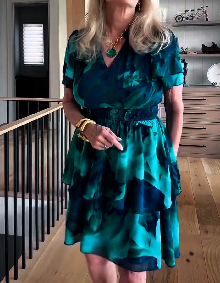 Green Stretch Mini Dress
