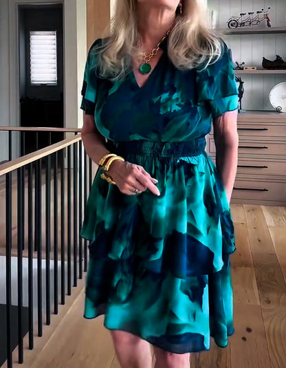Green Stretch Mini Dress