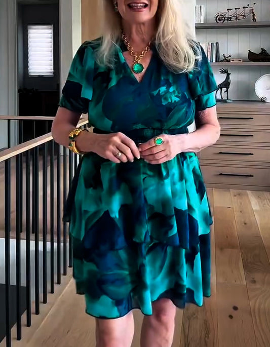 Green Stretch Mini Dress