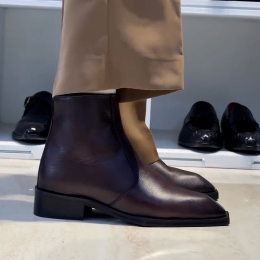 Leather Comfy Short Boots