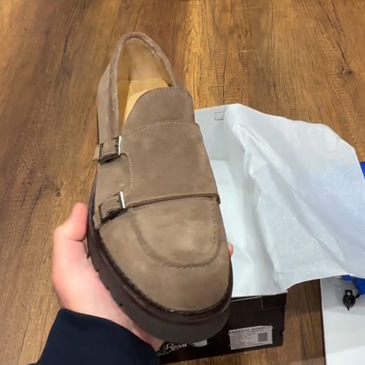 Khaki Suede Casual Shoes