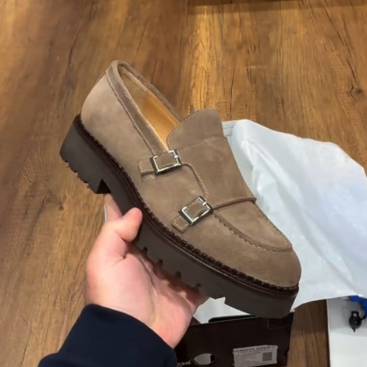 Khaki Suede Casual Shoes