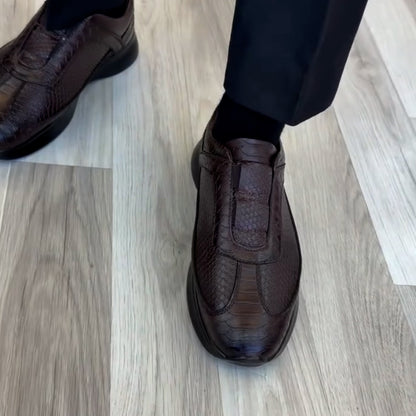 Soft Slip-On Leather Sneakers