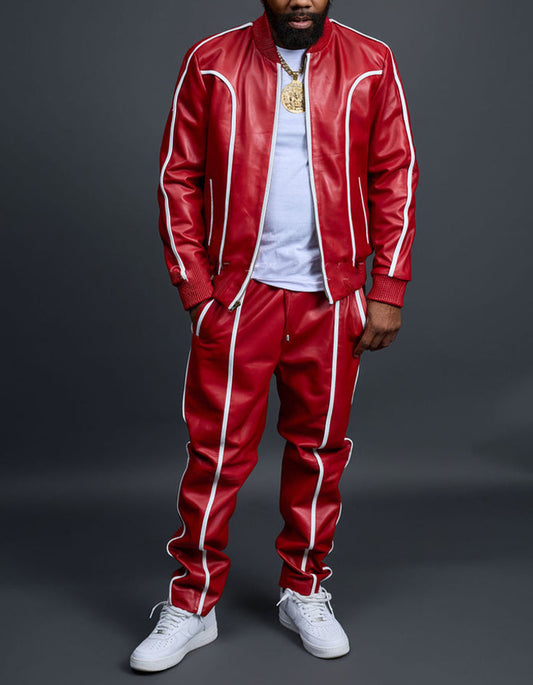 Red Leather Casual Sets