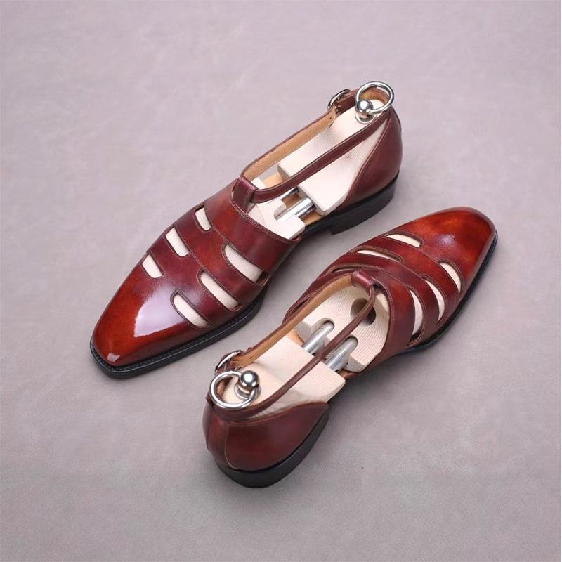 Prenium Calf Skin Dress Sandals For Men