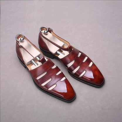 Prenium Calf Skin Dress Sandals For Men