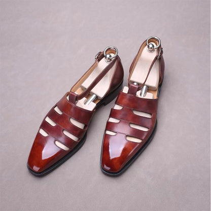 Prenium Calf Skin Dress Sandals For Men