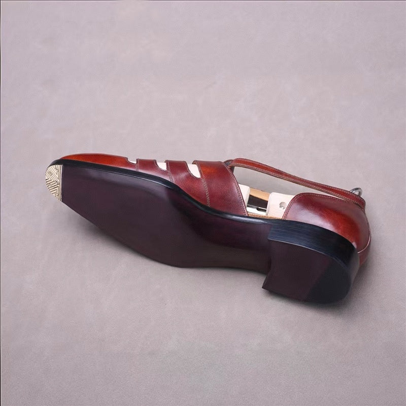 Prenium Calf Skin Dress Sandals For Men