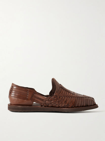 Woven Leather Loafers