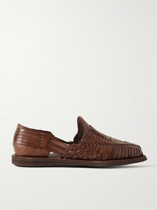 Woven Leather Loafers