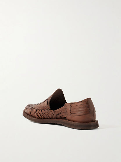 Woven Leather Loafers