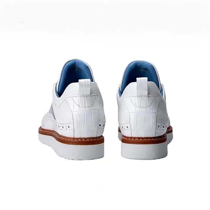 Crocodile Leather + Calf Skin Casual Shoes/Sneakers For Men
