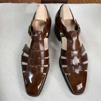 Prenium Calf Skin Dress Sandals For Men