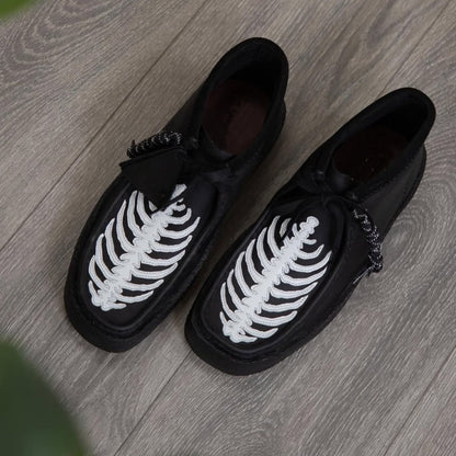 Men's Black Leather Casual Shoes