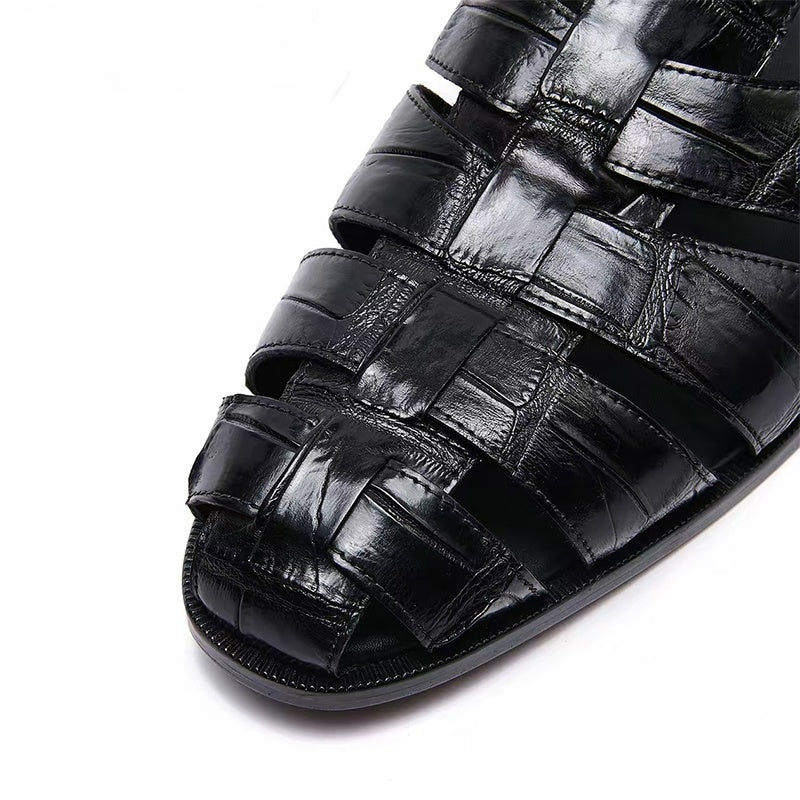 Crocodile Leather Dress Slanders For Men