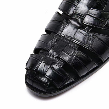 Crocodile Leather Dress Slanders For Men