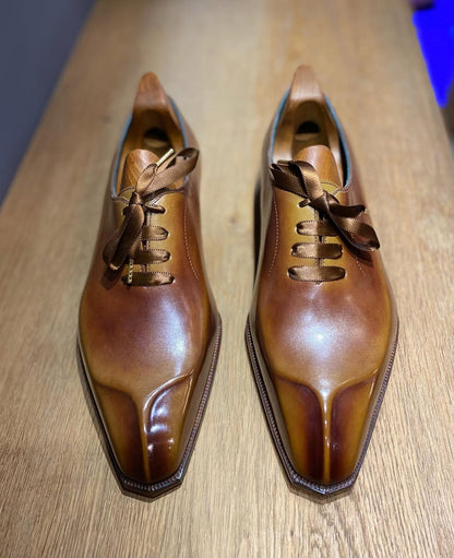 Handmade Italian Calfskin Oxford Shoes For Men