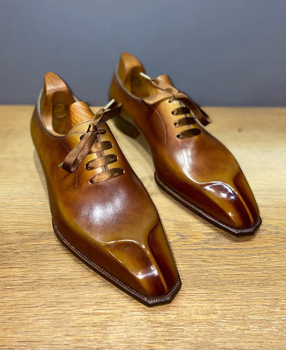Handmade Italian Calfskin Oxford Shoes For Men