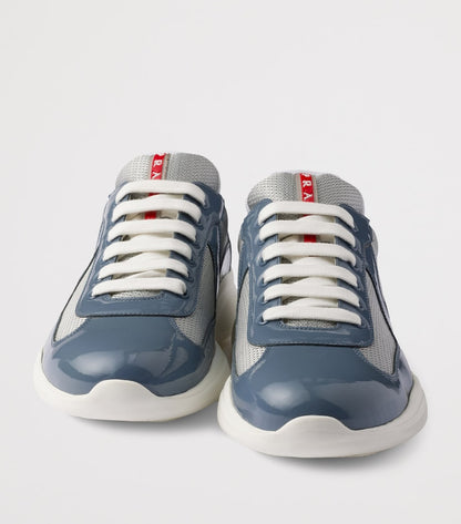 Patent Leather-Mesh Sneakers