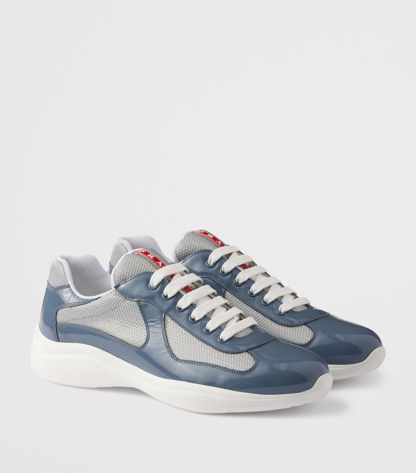 Patent Leather-Mesh Sneakers