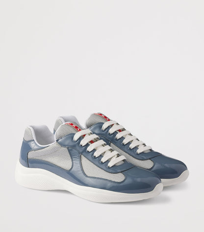 Patent Leather-Mesh Sneakers