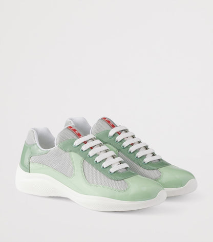 Patent Leather-Mesh Sneakers