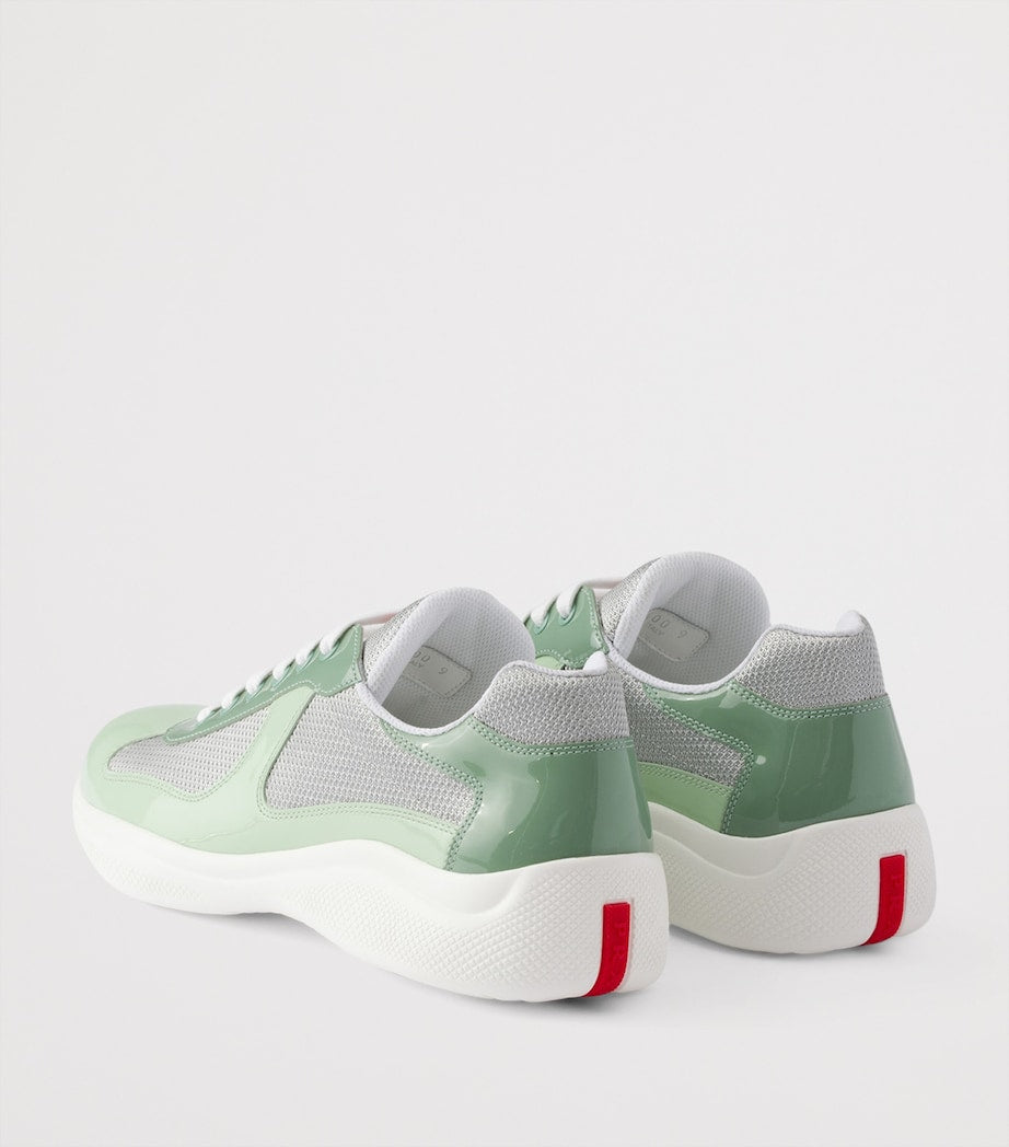 Patent Leather-Mesh Sneakers