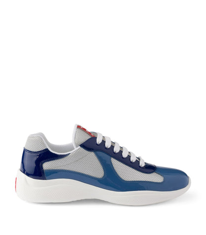 Patent Leather-Mesh Sneakers