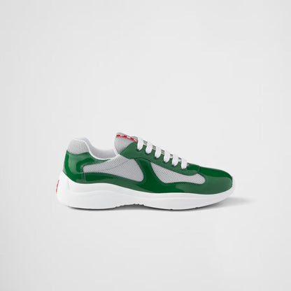 Patent Leather-Mesh Sneakers