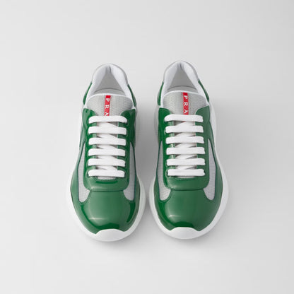 Patent Leather-Mesh Sneakers