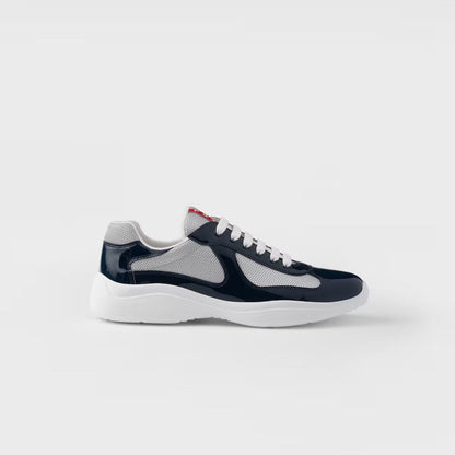 Patent Leather-Mesh Sneakers