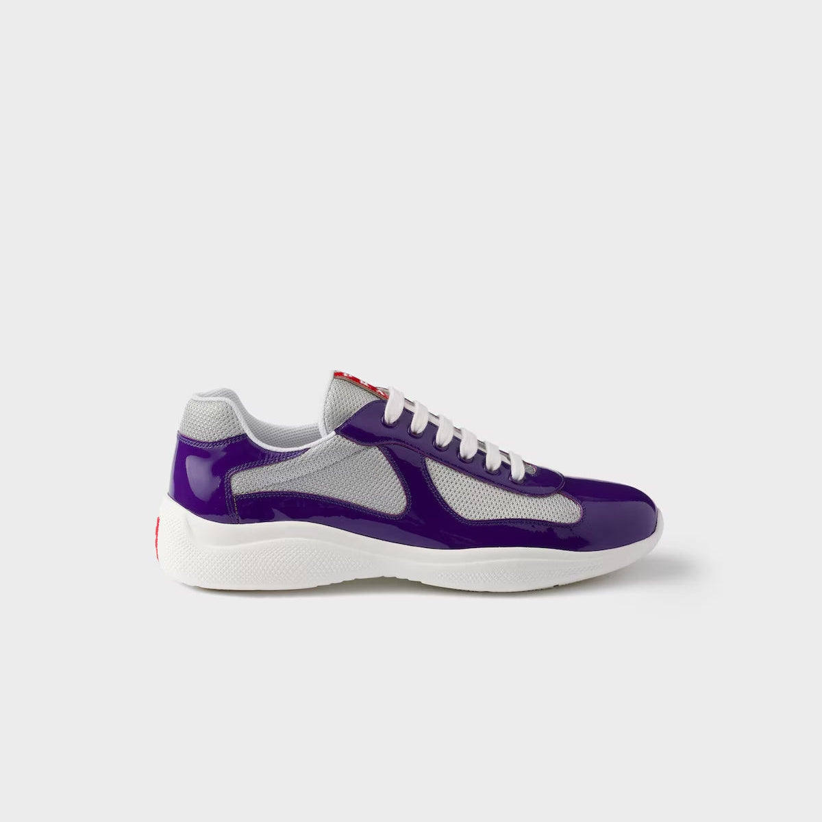 Patent Leather-Mesh Sneakers