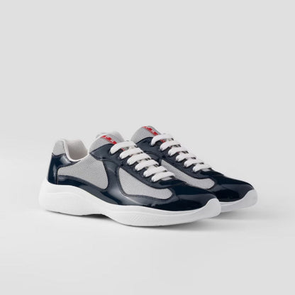 Patent Leather-Mesh Sneakers